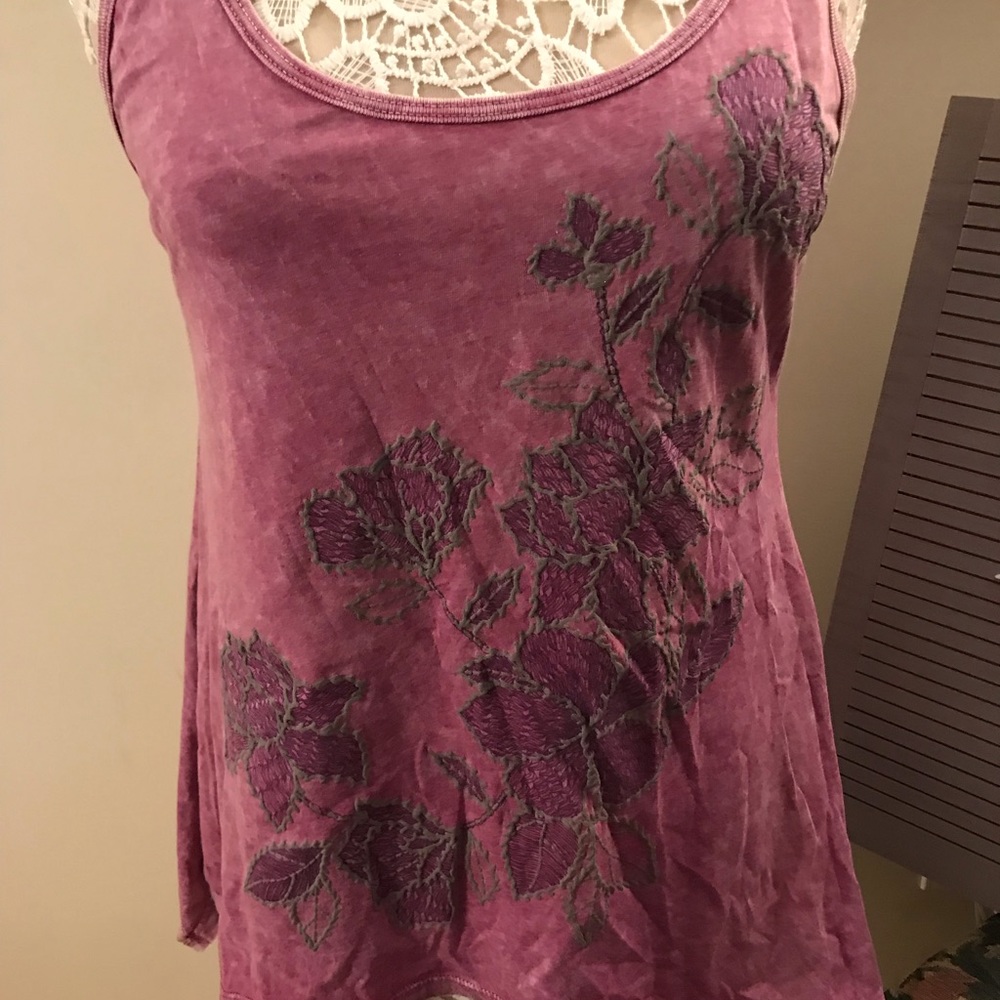 Mandee’s Purple Embroidery Flower Top - Picture 2 of 8
